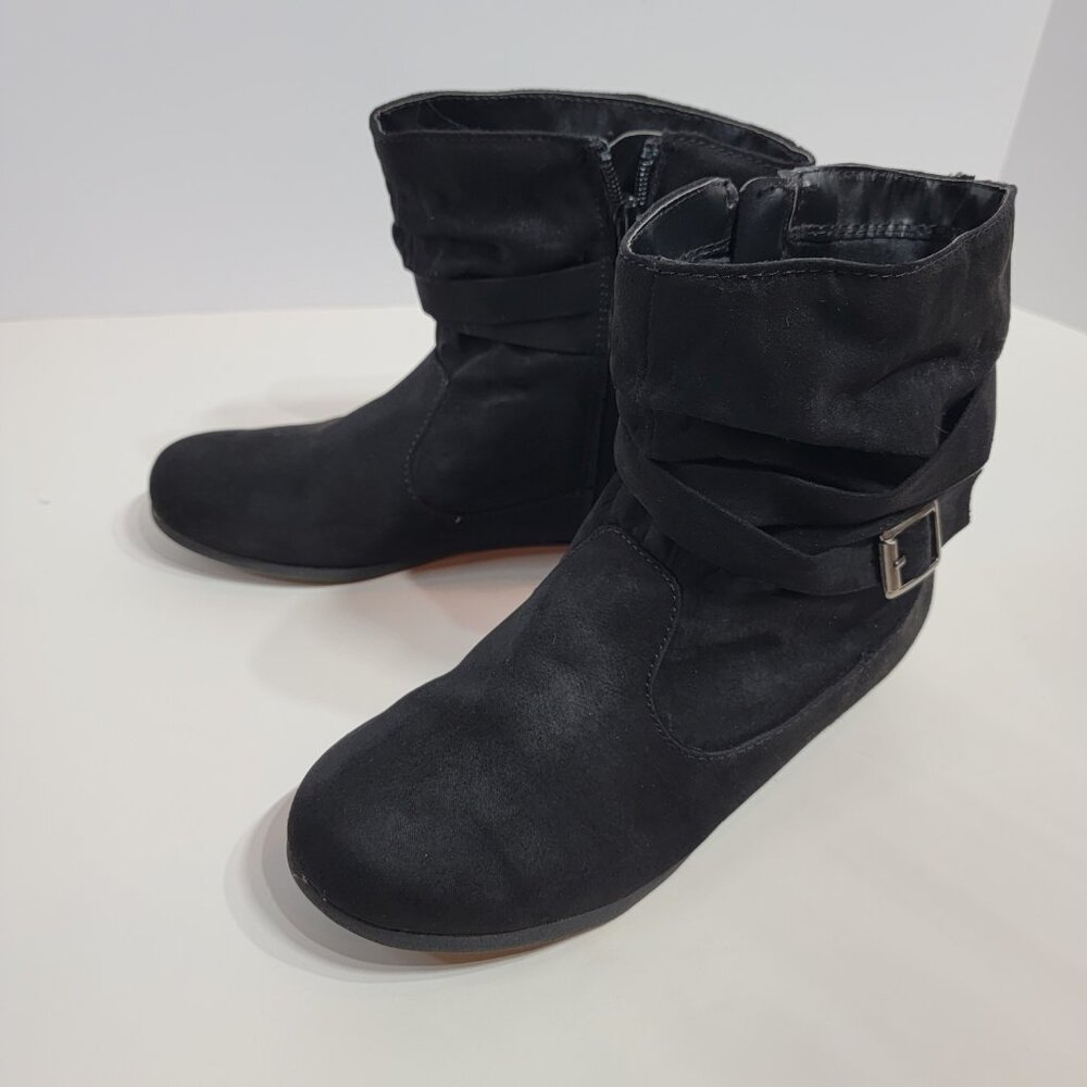 Girls Black Ankle Booties Size 5M